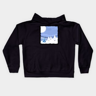 Sunrise on snow season Kids Hoodie